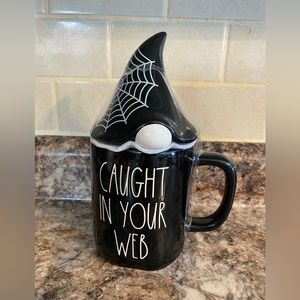 Rae dunn caught in your web gnome mug